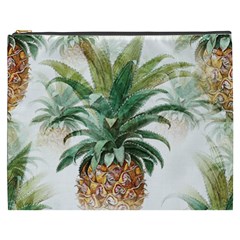 Pineapple Pattern Background Seamless Vintage Cosmetic Bag (XXXL)