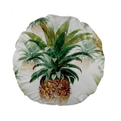 Pineapple Pattern Background Seamless Vintage Standard 15  Premium Round Cushions