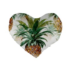 Pineapple Pattern Background Seamless Vintage Standard 16  Premium Heart Shape Cushions