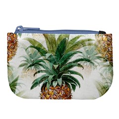 Pineapple Pattern Background Seamless Vintage Large Coin Purse