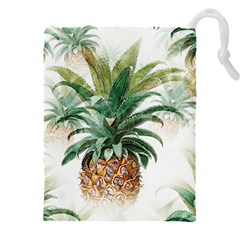 Pineapple Pattern Background Seamless Vintage Drawstring Pouch (5XL)