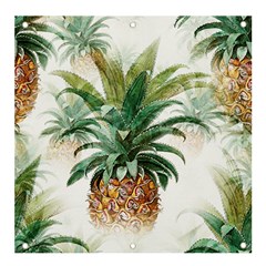 Pineapple Pattern Background Seamless Vintage Banner and Sign 4  x 4 