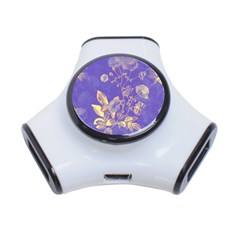 Flowers Petals Bouquet Stem Floral Pattern 3-port Usb Hub