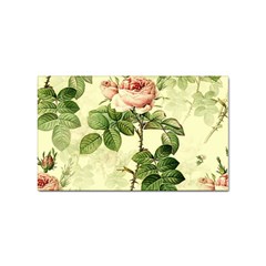 Roses Flowers Vintage Pattern Retro Floral Stem Sticker Rectangular (100 Pack) by Wegoenart