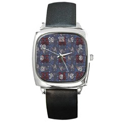 Armenian Ornaments Square Metal Watch by Gohar