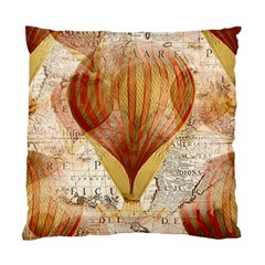 Hot Air Balloon Balloon Map Seamless Pattern Standard Cushion Case (one Side) by Wegoenart