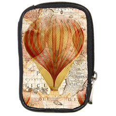 Hot Air Balloon Balloon Map Seamless Pattern Compact Camera Leather Case by Wegoenart