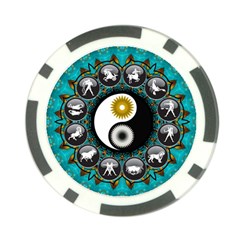 Yin Yang Horoscope Astrology Zodiac Signs Zodiac Poker Chip Card Guard