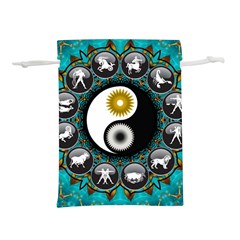 Yin Yang Horoscope Astrology Zodiac Signs Zodiac Lightweight Drawstring Pouch (l) by Wegoenart