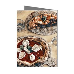 Pizza And Calzone Mini Greeting Cards (pkg Of 8) by ConteMonfrey