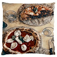 Pizza And Calzone Standard Flano Cushion Case (one Side) by ConteMonfrey