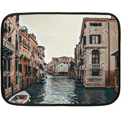 Water Way In Venice Double Sided Fleece Blanket (mini)  by ConteMonfrey