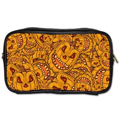 Halloween Background Halloween Texture October Toiletries Bag (one Side) by Wegoenart