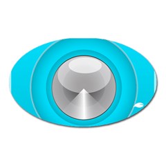 Blue Washing Machine, Electronics Oval Magnet