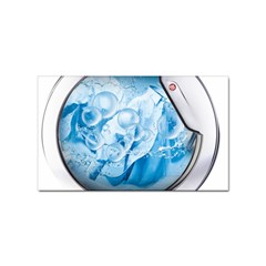 Silver Framed Washing Machine Animated Sticker Rectangular (100 pack)