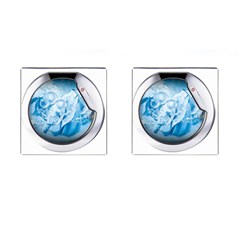 Silver Framed Washing Machine Animated Cufflinks (square) by Jancukart