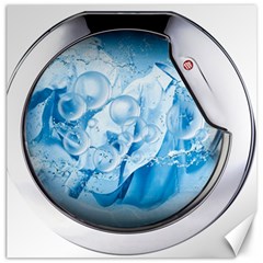 Silver Framed Washing Machine Animated Canvas 16  x 16 