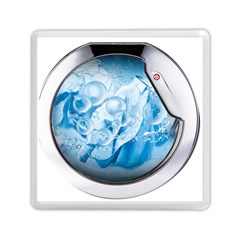 Silver Framed Washing Machine Animated Memory Card Reader (Square)