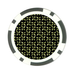 Leaves Motif Random Print Pattern Poker Chip Card Guard