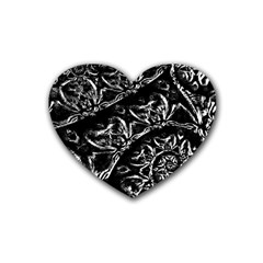 Skeletal Fractals Rubber Coaster (heart) by MRNStudios