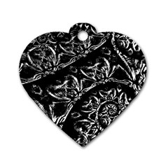 Skeletal Fractals Dog Tag Heart (two Sides) by MRNStudios