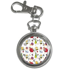 Cute Cartoon Insects Seamless Background Key Chain Watches