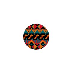 Tribal Pattern Seamless Border 1  Mini Buttons