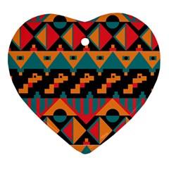 Tribal Pattern Seamless Border Ornament (heart)