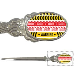 Yellow Black Warning Line Letter Opener