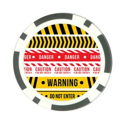 Yellow Black Warning Line Poker Chip Card Guard