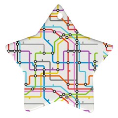 Tube Map Seamless Pattern Ornament (star)