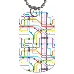 Tube Map Seamless Pattern Dog Tag (one Side)