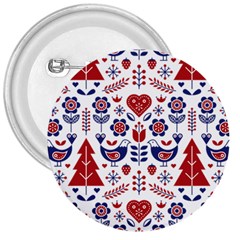 Scandinavian Folk Seamless Pattern 3  Buttons