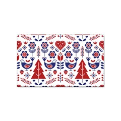 Scandinavian Folk Seamless Pattern Sticker (rectangular)
