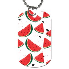 Watermelon Seamless Pattern Dog Tag (two Sides) by Jancukart