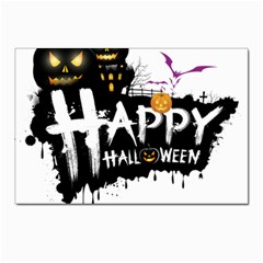 Happy Halloween Postcard 4 x 6  (pkg Of 10) by Jancukart