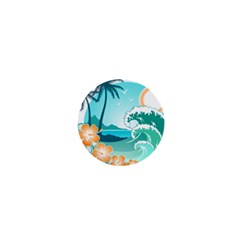 Paradise Heaven Holiday Beach Orange Ocean 1  Mini Magnets