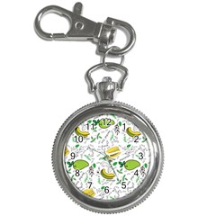 Hamburger With Fruits Seamless Pattern Key Chain Watches