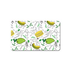 Hamburger With Fruits Seamless Pattern Magnet (name Card)