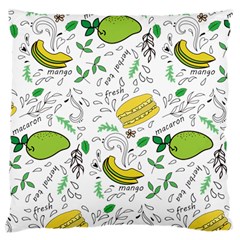 Hamburger With Fruits Seamless Pattern Large Cushion Case (one Side) by Jancukart