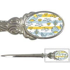 Cartoon Whale Seamless Background Letter Opener