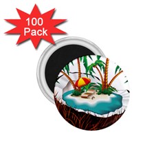 Coconut And Holiday Beach Food 1 75  Magnets (100 Pack) 