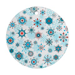 Beautifule Snowflake Decorative Pattern Seamless Ornament (round)