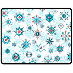 Beautifule Snowflake Decorative Pattern Seamless Fleece Blanket (medium)  by Jancukart