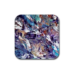 Abstract Cross Currents Rubber Coaster (square)