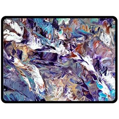 Abstract Cross Currents Double Sided Fleece Blanket (large) 