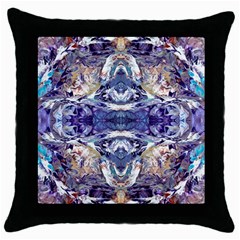 Amethyst Repeats Throw Pillow Case (black)