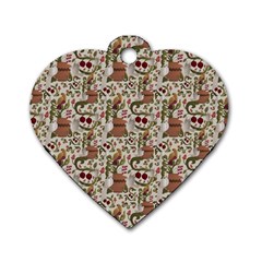 Architecture Ornaments Dog Tag Heart (two Sides)