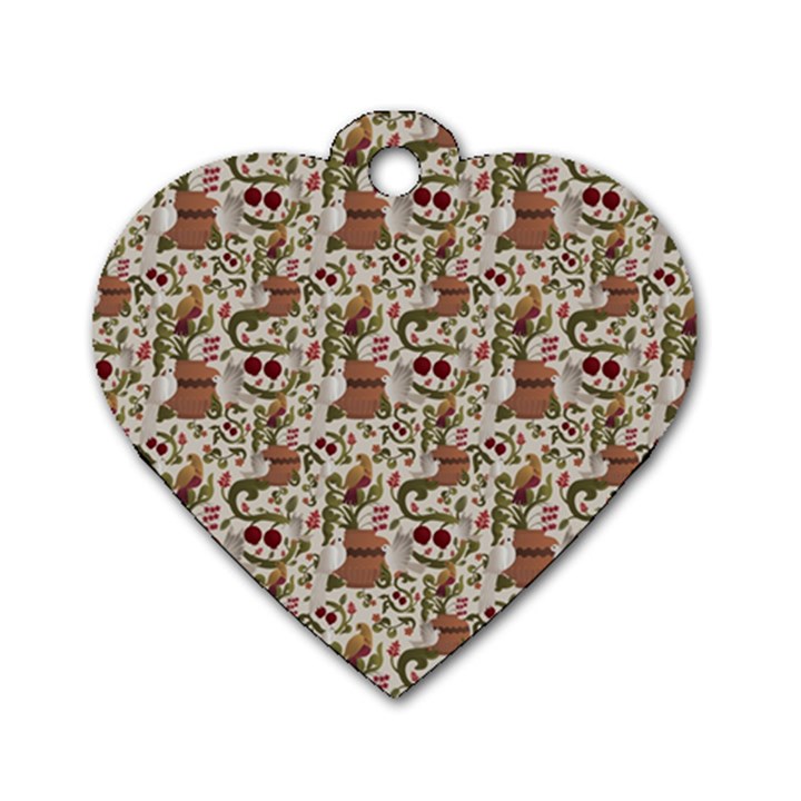 Architecture ornaments Dog Tag Heart (Two Sides)