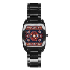 Armenian Carpet Stainless Steel Barrel Watch